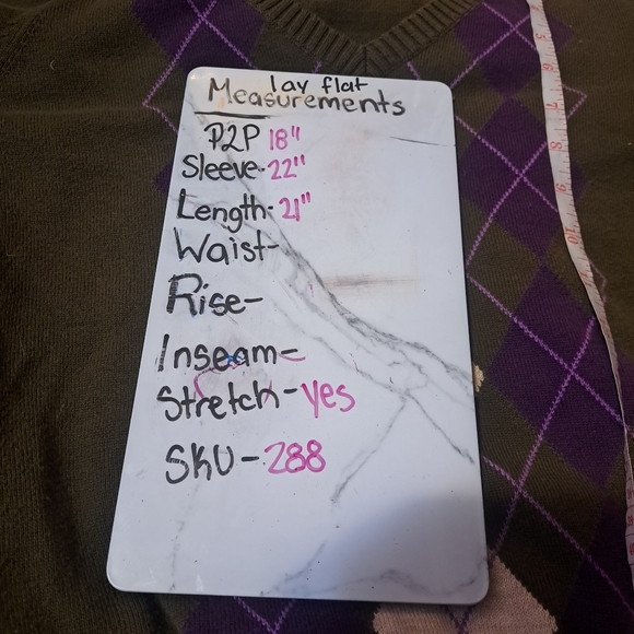 IZOD Green with Purple Argyle Pattern Petite Medium - Picture 5 of 5